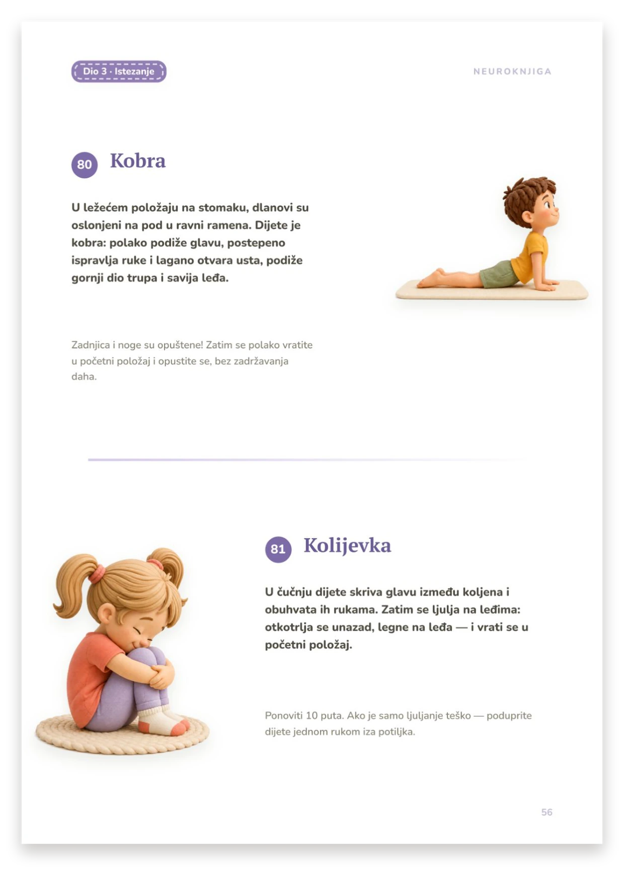 Istezanje: Kobra i Kolijevka